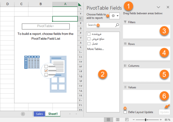 آموزش Pivot Table در اکسل